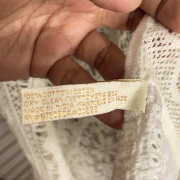 Collection Eighteen Off White Lace Boho Poncho Top OS - Picture 8 of 9